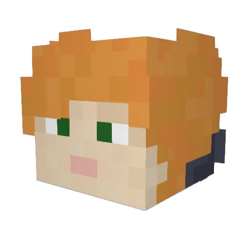 TheMiner004 Minecraft avatar head, 3D render