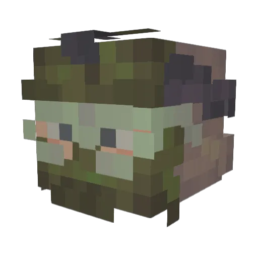 TheMinerDiddler Minecraft avatar head, 3D render