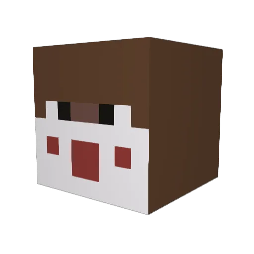 TheMiner_1 Minecraft avatar head, 3D render