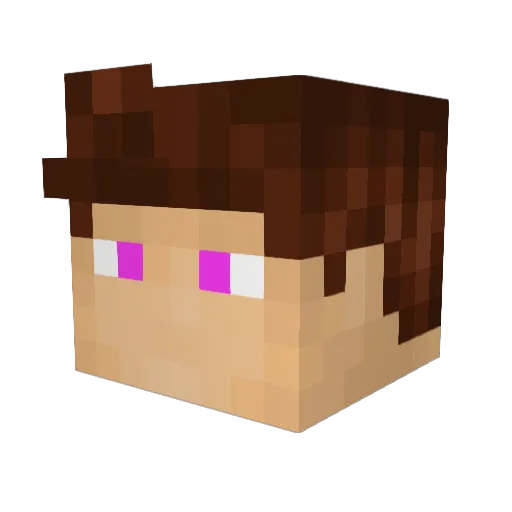 TheMiniMooster Minecraft avatar head, 3D render