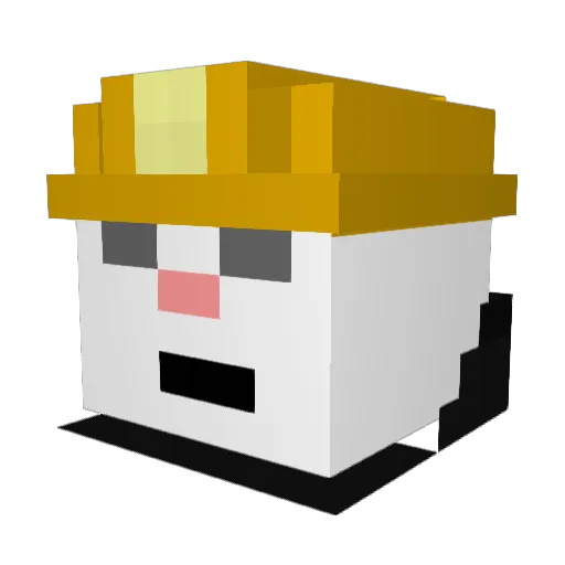 TheMiningBunny Minecraft avatar head, 3D render