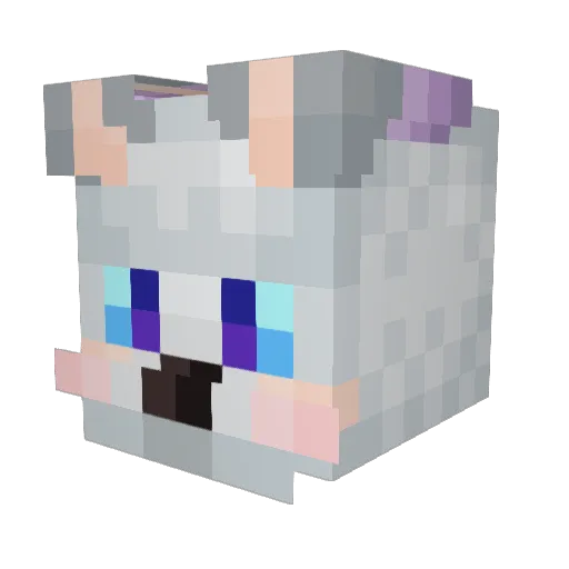 TheMiningMoogle Minecraft avatar head, 3D render