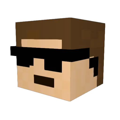 TheMinionLord Minecraft avatar head, 3D render