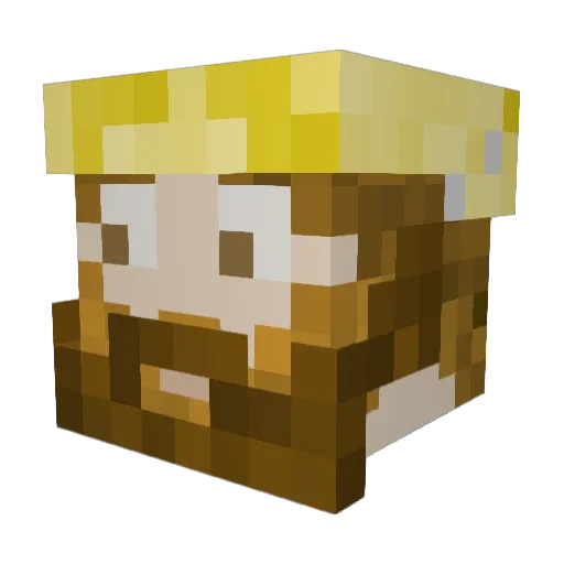 TheMinsterman Minecraft avatar head, 3D render