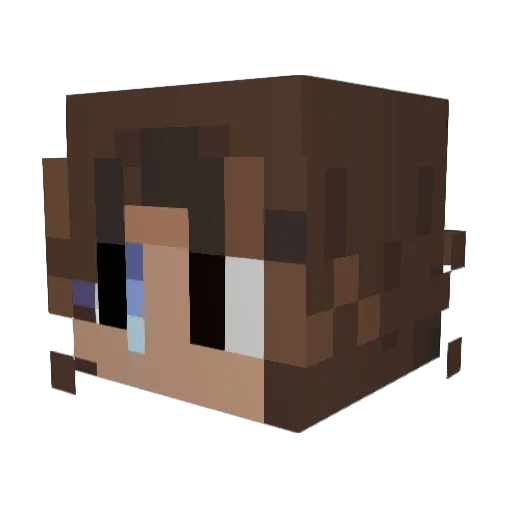 TheMissLady Minecraft avatar head, 3D render