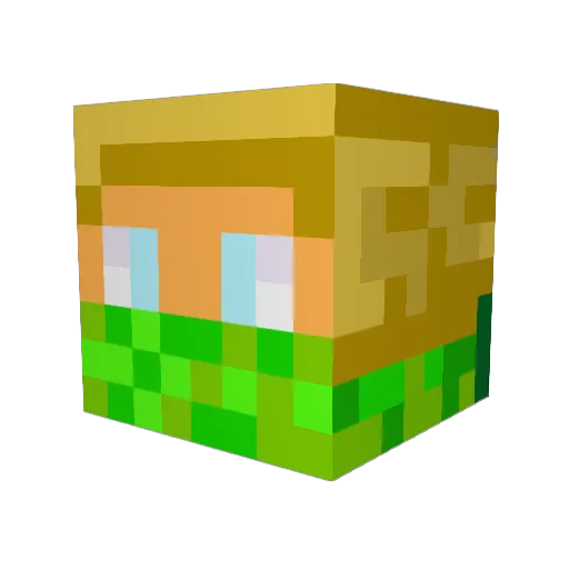 TheMks Minecraft avatar head, 3D render