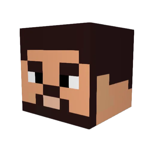 TheMobbi Minecraft avatar head, 3D render