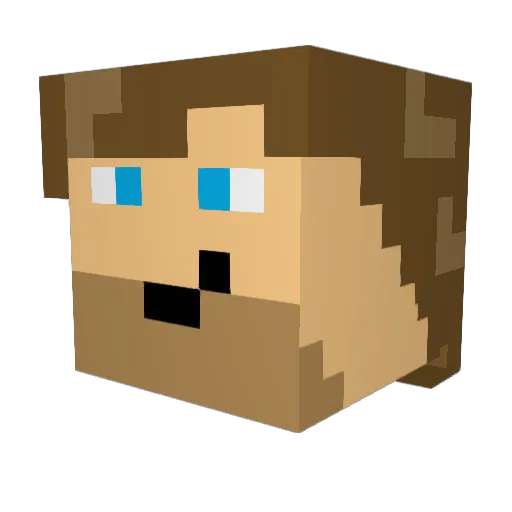 TheModernChief Minecraft avatar head, 3D render