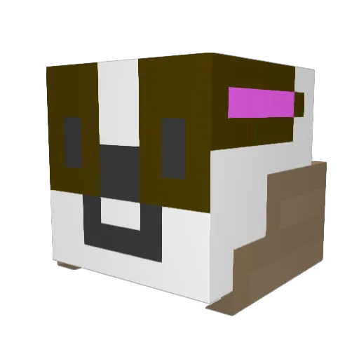 TheMonchie Minecraft avatar head, 3D render