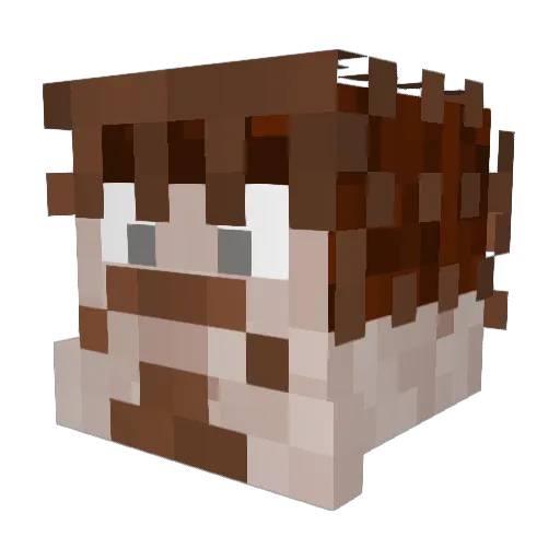 TheMoneyBunny Minecraft avatar head, 3D render