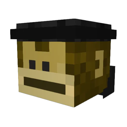 TheMonkeBanana Minecraft avatar head, 3D render
