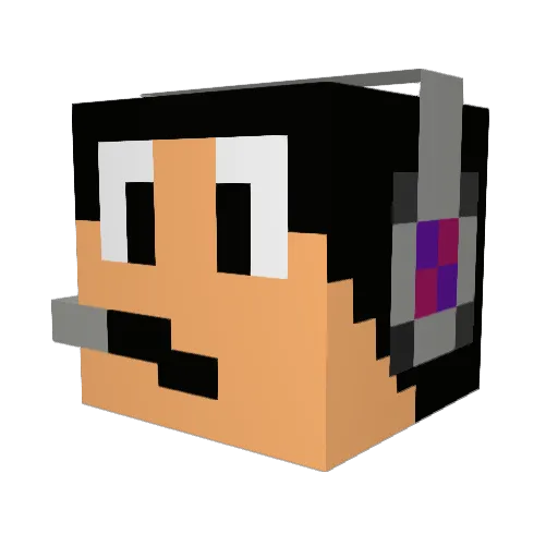 TheMonken Minecraft avatar head, 3D render