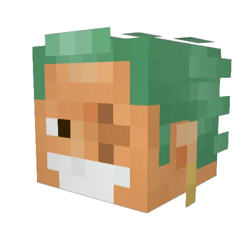 TheMonkeyDog Minecraft avatar head, 3D render