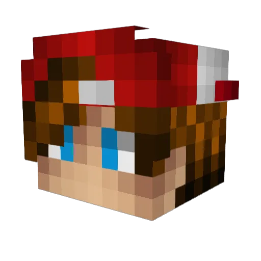 TheMonkeyTaco Minecraft avatar head, 3D render
