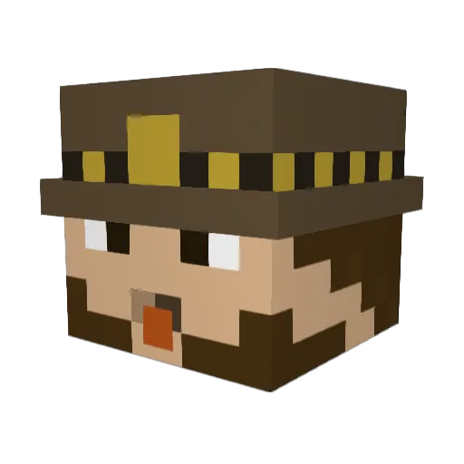TheMonktank Minecraft avatar head, 3D render