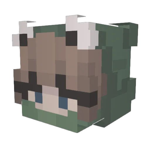 TheMonsterKoi Minecraft avatar head, 3D render