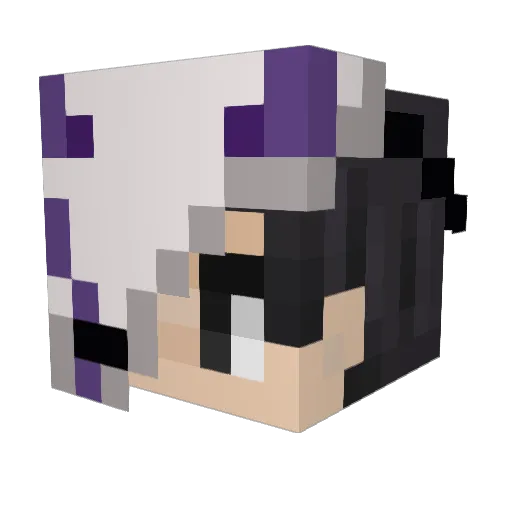 TheMoonbIade Minecraft avatar head, 3D render