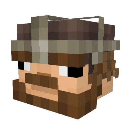 TheMoozes Minecraft avatar head, 3D render