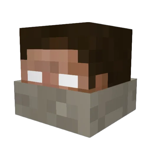TheMostAncient12 Minecraft avatar head, 3D render