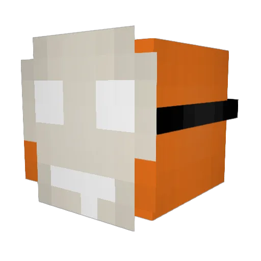 TheMostOrange Minecraft avatar head, 3D render
