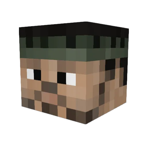 TheMostike Minecraft avatar head, 3D render