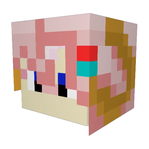 TheMotherSheep Minecraft avatar head, 3D render