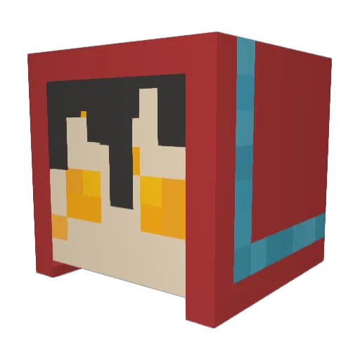 TheMotleyJester Minecraft avatar head, 3D render