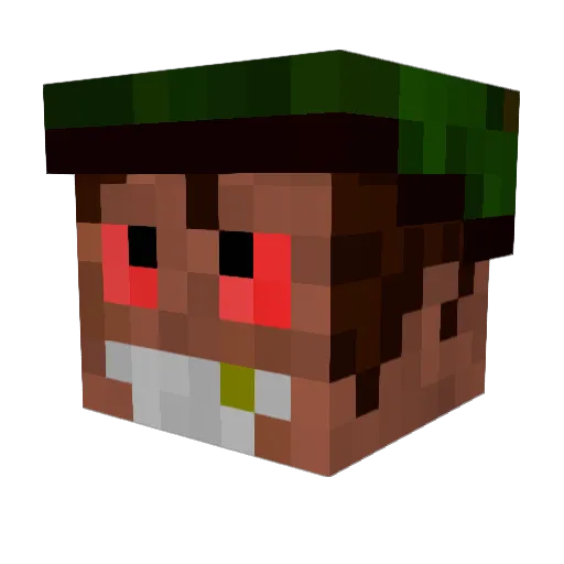 TheMrSHHF Minecraft avatar head, 3D render