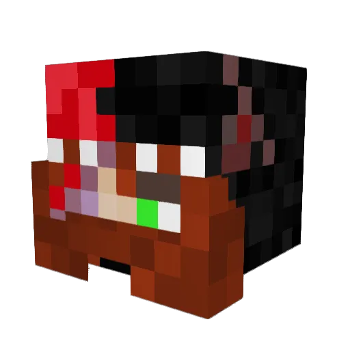 TheMrScrub Minecraft avatar head, 3D render
