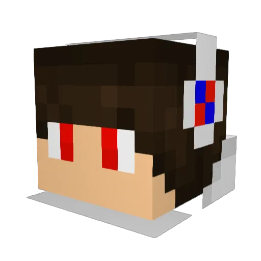 TheMrVova Minecraft avatar head, 3D render