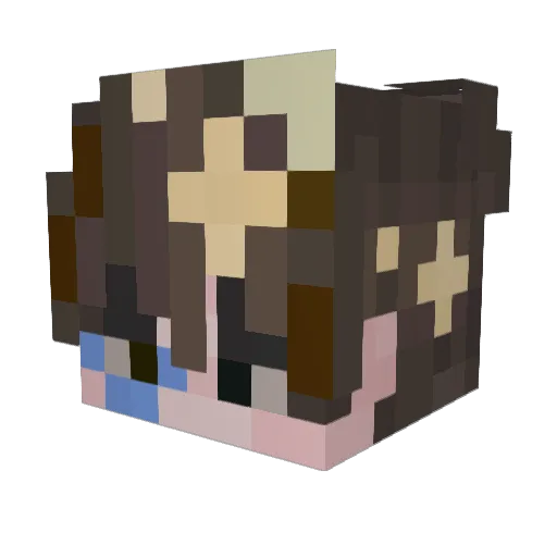 TheMud Minecraft avatar head, 3D render