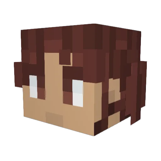 TheMult Minecraft avatar head, 3D render