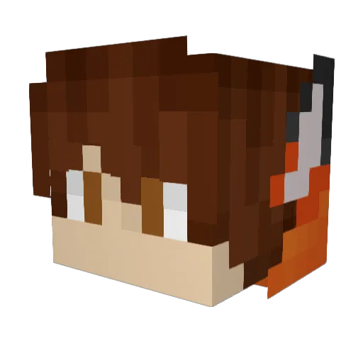 TheMusicFox10 Minecraft avatar head, 3D render