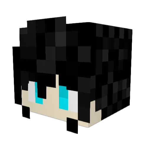 TheMysteryBlue Minecraft avatar head, 3D render
