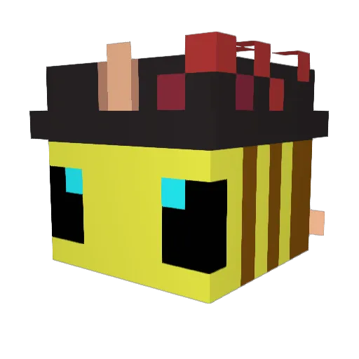 TheNASABee Minecraft avatar head, 3D render