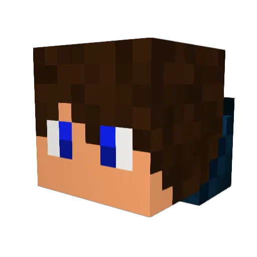 TheNaberr Minecraft avatar head, 3D render