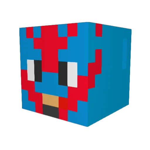 TheNall Minecraft avatar head, 3D render