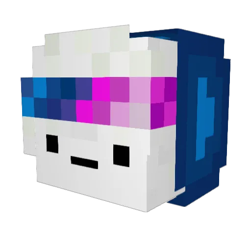 TheNanboe Minecraft avatar head, 3D render