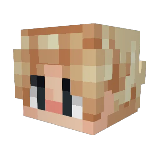 TheNara Minecraft avatar head, 3D render