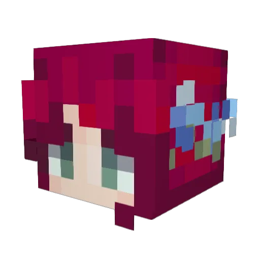 TheNaut Minecraft avatar head, 3D render