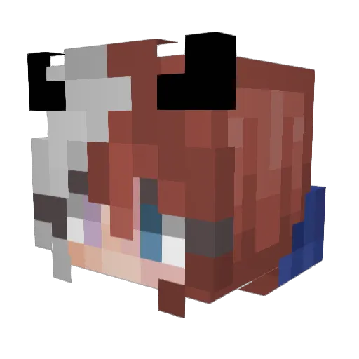 TheNcb3 Minecraft avatar head, 3D render