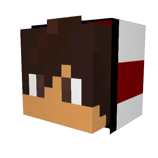 TheNdH Minecraft avatar head, 3D render