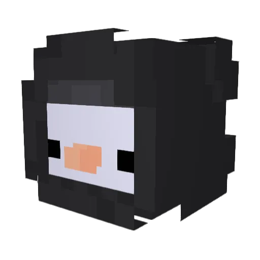 TheNeg Minecraft avatar head, 3D render