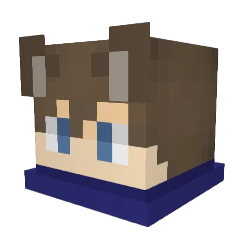 TheNekoGods Minecraft avatar head, 3D render