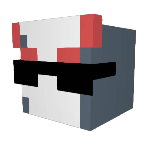 TheNeonFurret Minecraft avatar head, 3D render