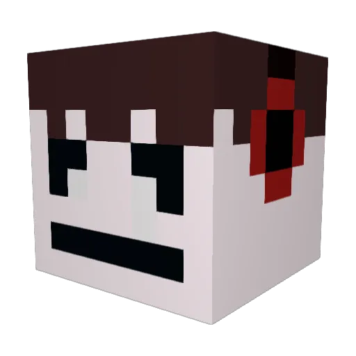 TheNeonKid Minecraft avatar head, 3D render