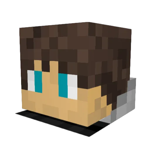 TheNerdySheep Minecraft avatar head, 3D render