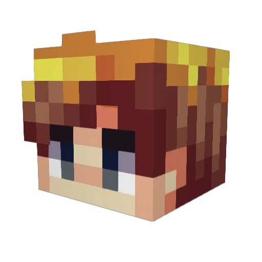 TheNerli Minecraft avatar head, 3D render