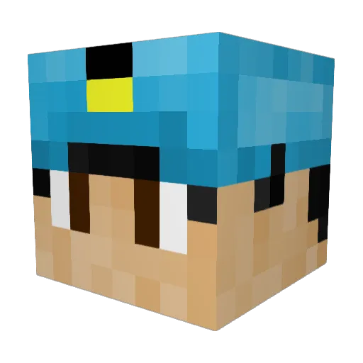 TheNeutralSwiss Minecraft avatar head, 3D render