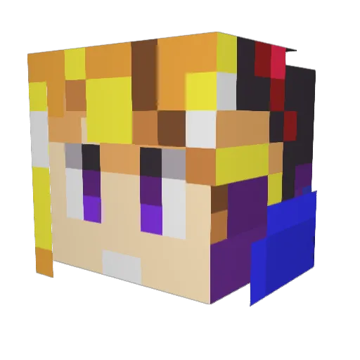 TheNewZer0 Minecraft avatar head, 3D render